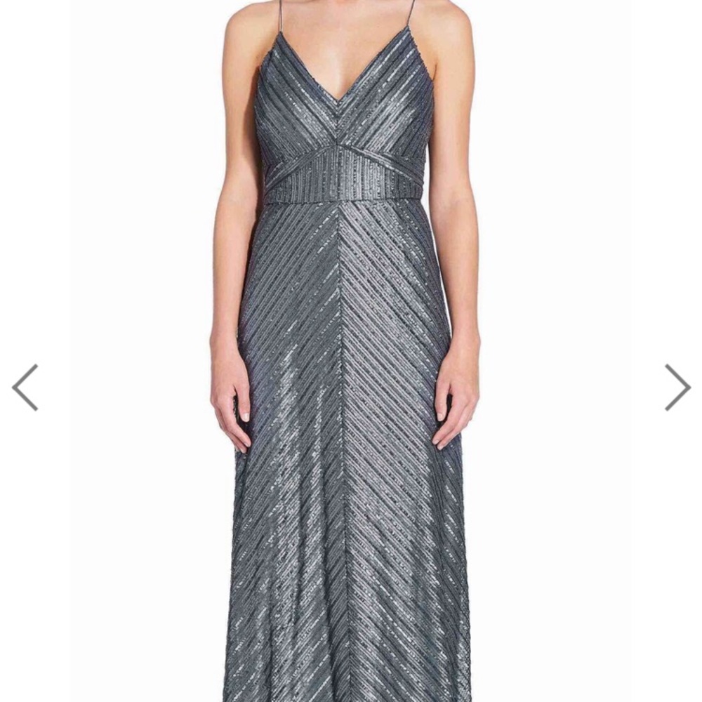 Adrianna papell sequin gown size 4